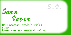 sara vezer business card